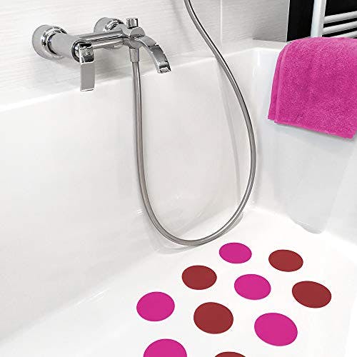 10 STK. Anti-Rutsch Sticker für Duschen &amp; Badewannen, farbig, Rutschklasse C DIN 51097, selbstklebend (rot) 8