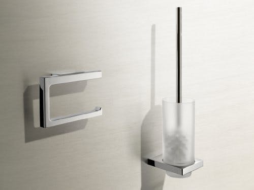 KEUCO Toilettenpapierhalter aus Metall, Hochglanz-verchromt, offene Form, WC-Rollenhalter für Badezimmer und Gäste-WC, Edition 11 1