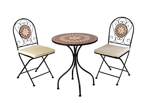 Bistro-Set Balkon-Set Eisen Mosaik Klappbar