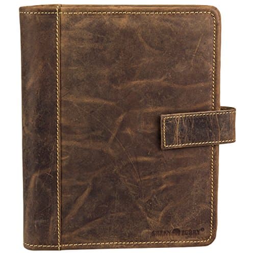 Greenburry Vintage Terminkalender-Leder-Terminplaner A5 braun | 25x20x6cm