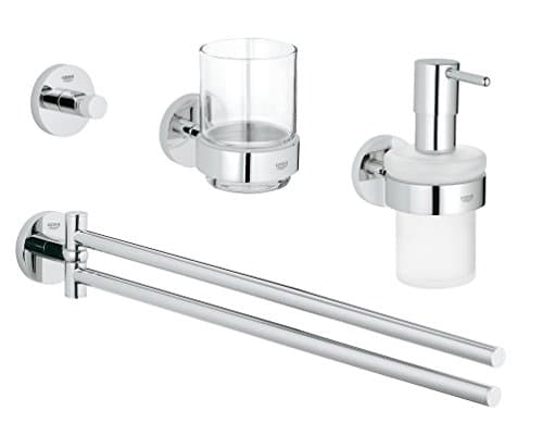 Grohe Bad-Set 4 in 1 Essentials, 1 Stück, 40846001 Rund (Chrom) 0