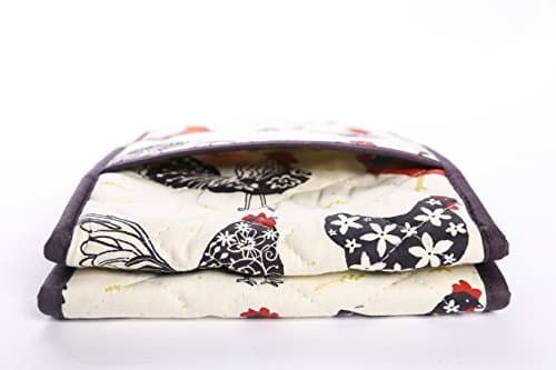 Ulster Weavers chinesische Knochenporzellan-Tasse und Untertasse mi Hahn-Design Ofenhandschuh schwarz 2