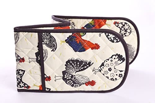 Ulster Weavers chinesische Knochenporzellan-Tasse und Untertasse mi Hahn-Design Ofenhandschuh schwarz 3