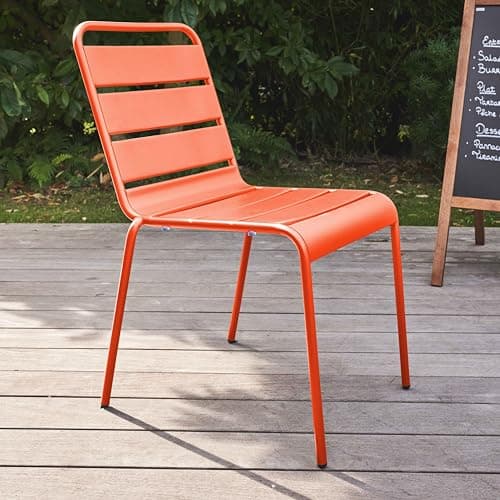 Oviala Gartenstuhl aus Metall, Orange – Palavas 0
