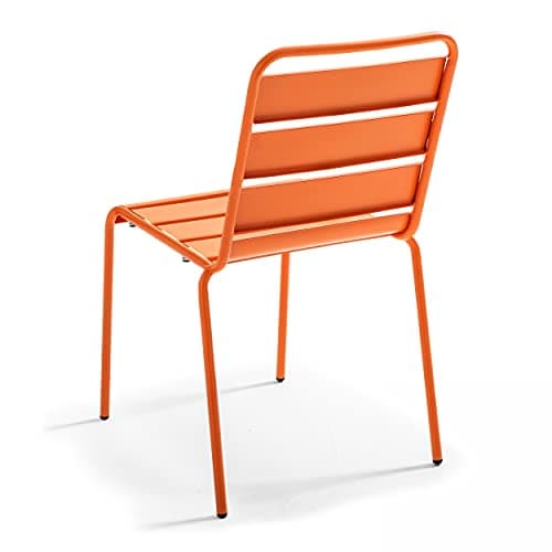 Oviala Gartenstuhl aus Metall, Orange – Palavas 1