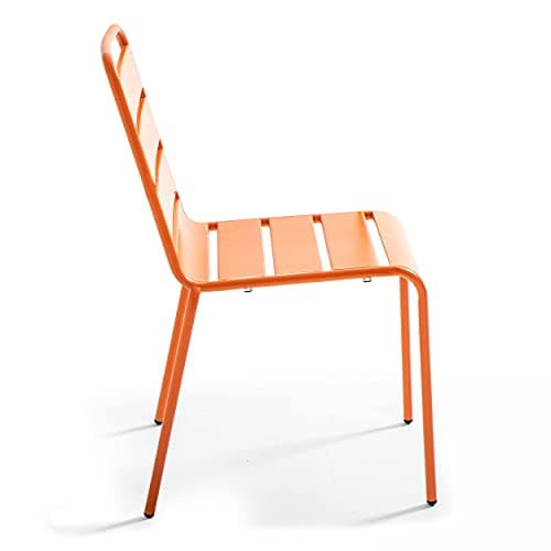 Oviala Gartenstuhl aus Metall, Orange – Palavas 2