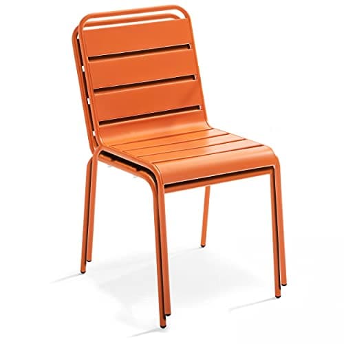 Oviala Gartenstuhl aus Metall, Orange – Palavas 3