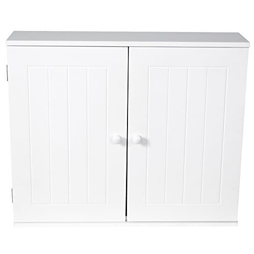 Vida Designs Badezimmerschrank mit 2 Türen, Wandmontage, mit Aufbewahrungsfach, weiß 1