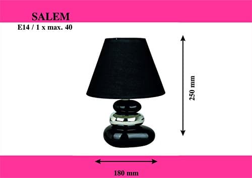 Rabalux 4950 Salem, Tischleuchte, Schwarz-Silber 1