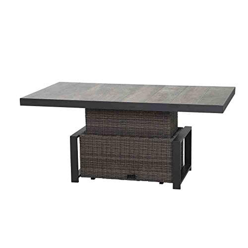 Siena Garden Corido Loungetisch 160x90 cm Gardino®-Geflecht Charcoal Grey Keramik 0