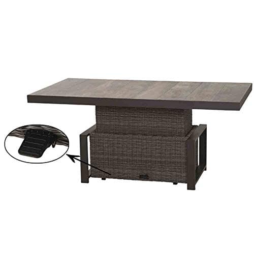 Siena Garden Corido Loungetisch 160x90 cm Gardino®-Geflecht Charcoal Grey Keramik 3