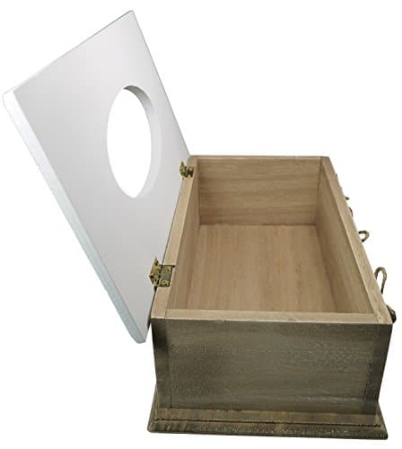 khevga Kosmetiktücher-Box aus Holz – Elegante Tissue-Box in Braun, Dekorative Aufbewahrung für Kosmetiktücher, Ideal für Bad, Wohnzimmer oder Büro 1