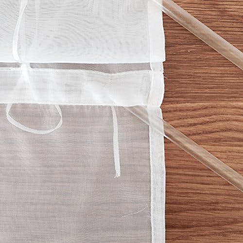1er-Pack Raffrollo mit Schlaufen Gardinen Voile Transparent Vorhang (BxH 140x155cm, weiß) 1