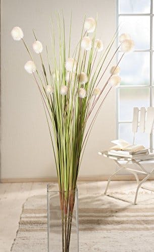 4er Set Dekobündel Blütenkugel 105 cm hoch, Kunstpflanze, Ziergras