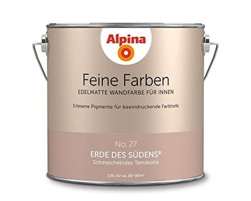 Alpina 2,5 L. Feine Farben, Farbwahl, Edelmatte Wandfarbe für Innen (No.27 Erde des Südens - Schmeic