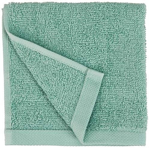 Amazon Basics - Waschlappen aus Baumwolle, 12er-Pack, 12 x 30 cm, Mehrfarbig (Meerschaum-grün, Eisblau, Weiß) 0