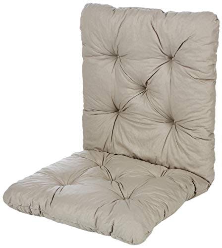 Ambientehome Sitzkissen Auflage Sitzpolster, 98 x 50 x 8 cm, 2er Set, Light Grey, 50% Baumwolle , 50% Polyester 1