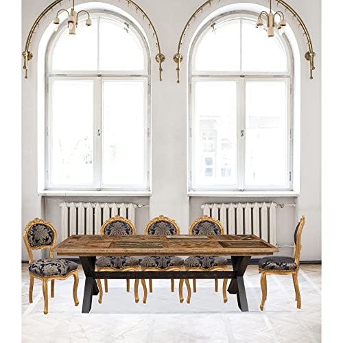 Biscottini Luigi XVI 92 x 40 x 42 cm | Französischer Antik-Stil | Schlafzimmerstuhl | Stühle im Barockstil Gold, Holz, Media 0