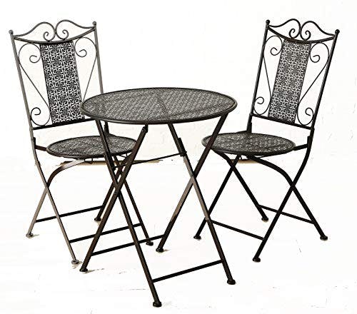 Boltze Gartenset bestehend aus Tisch und 2 Stühlen aus Metall