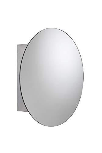Croydex Severn Badezimmer-Hängeschrank aus Edelstahl mit rundem Spiegel 1