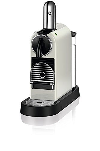 Nespresso De'Longhi EN167.W Citiz Kaffeekapselmaschine, Hochdruckpumpe und ideale Wärmeregelung ohne Aeroccino (Milchaufschäumer), Energiesparfunktion,1260W,37.4 x 11.9 x 25.5 cm, Creme-weiß 2
