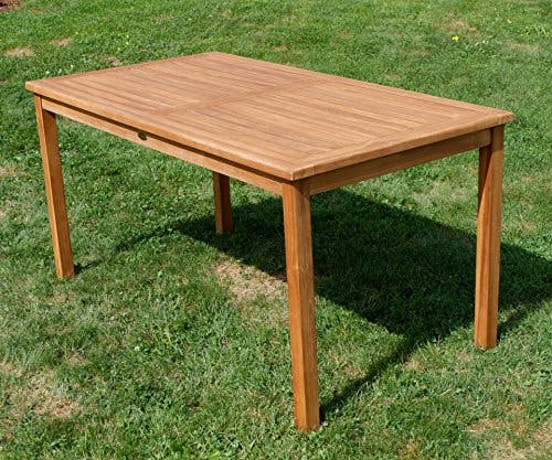 ASS Teak XL Holztisch 150x80cm Gartentisch Garten Tisch Holz sehr robust Modell: JAV-Alpen 3