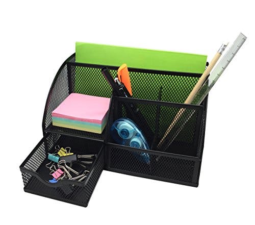 EXERZ Tisch-Organizer/Schreibtisch Organisator/Schreibtisch Tidy/Stifthalter/Multifunktions -Organisator (Schwarz) 1