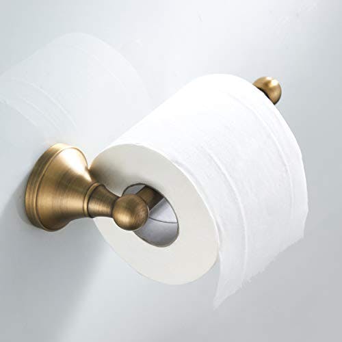 Flybath Toilettenpapierhalter ohne Deckel Antiquität Messing Bad WC-Rollenhalter Wandmontage, Bronze gebürstet 2