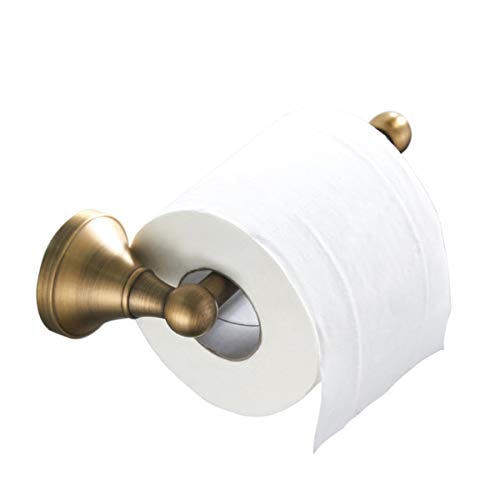 Flybath Toilettenpapierhalter ohne Deckel Antiquität Messing Bad WC-Rollenhalter Wandmontage, Bronze gebürstet