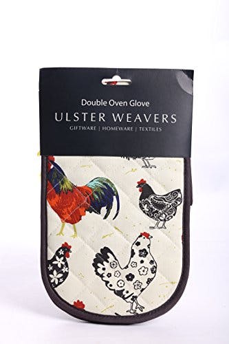 Ulster Weavers chinesische Knochenporzellan-Tasse und Untertasse mi Hahn-Design Ofenhandschuh schwarz 0