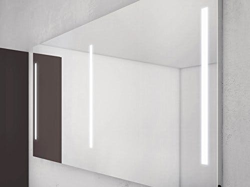 Sieper I Badmöbel Set Libato, Doppelwaschtisch mit Unterschrank 120 x 50 cm, Hochschrank und Badspiegel I Anthrazit 2