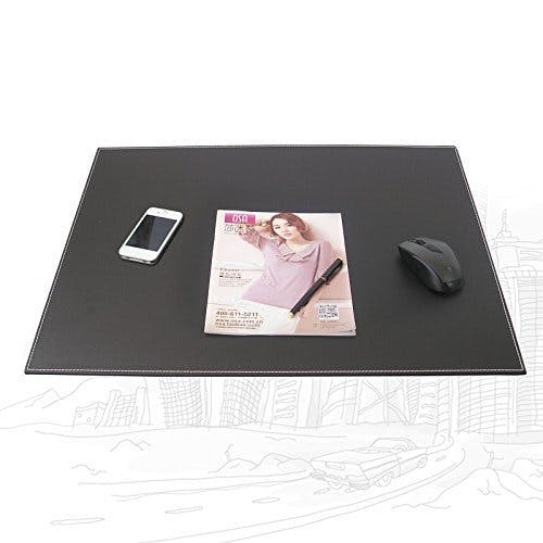 KINGFOM™ A3/A4 Hochwertig Kunstleder Schreibunterlage,60x45cm (Schwarz) 2
