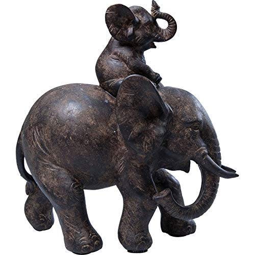Kare Design Deko Figur Dumbo Uno, Schwarz, Deko Objekt, Elefant, 19x18x9 cm (H/B/T) 1