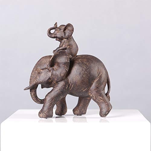 Kare Design Deko Figur Dumbo Uno, Schwarz, Deko Objekt, Elefant, 19x18x9 cm (H/B/T) 2