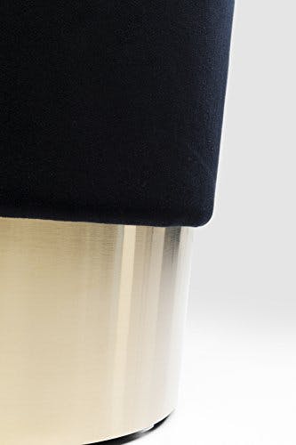 Kare Design Polsterhocker Cherry Brass, kleiner, moderner Design Hocker mit Samtbezug, rund, Schwarz-messing, (H/B/T) 42x35x35cm 3