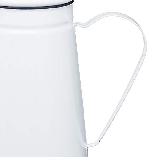 KitchenCraft Kaffeekanne Living Nostalgia in weiß/grau, Emaille, 30 x 18 x 18 cm 2