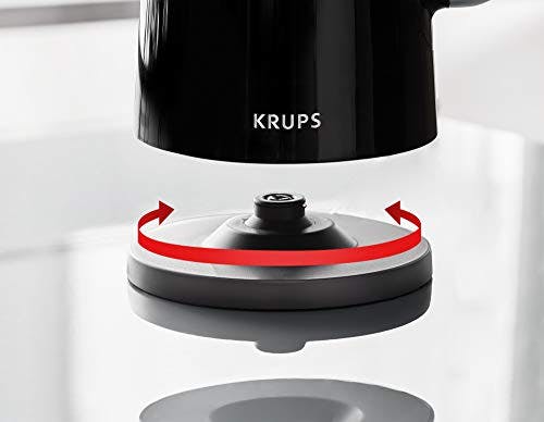 Krups Smart'n Light Wasserkocher, 5 Temperaturen, 1,7 Liter Fassungsvermögen, Innenleben aus Edelstahl, Doppelwandig, Schwarz, BW801810 1