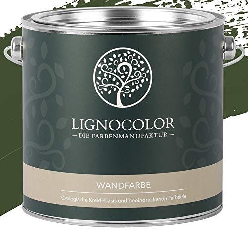 Lignocolor Wandfarbe Innenfarbe Deckenfarbe Kreidefarbe edelmatt 2,5 L (Forest)