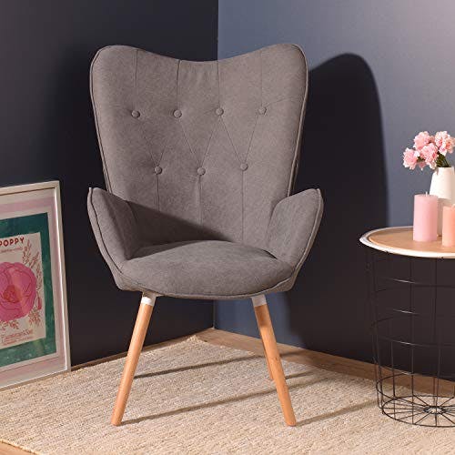 MEUBLE COSY Lehnstühle Vintager Retro Sessel Polstersessel Stoff Lounge Sessel Clubsessel Fernsehsessel, 68x73x106cm 1