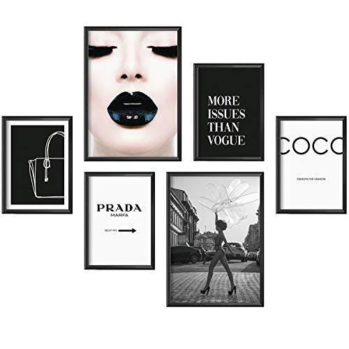 Mia Félice Premium Poster Set » Style Icons « 2x A3 | 4x A4 - Moderne Bilder für das Wohnzimmer und Schlafzimmer - Wandbilder ohne Rahmen - Flur Deko - Dekoration