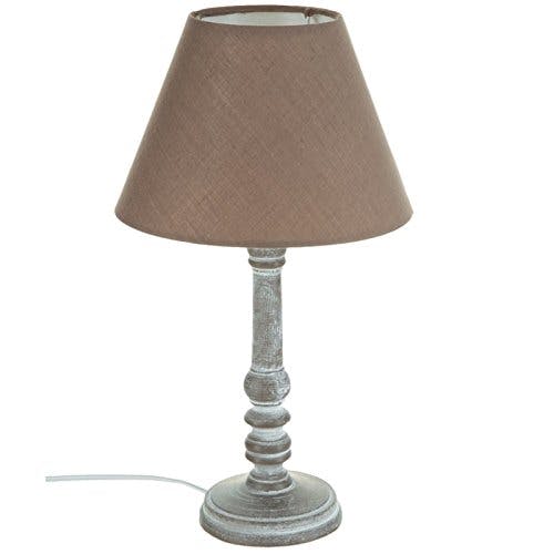 Taupe Holzlampe H36