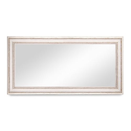 PHOTOLINI Wand-Spiegel 40x70 cm im Massivholz-Rahmen Landhaus-Stil Weiss/Spiegelfläche 30x60 cm 1