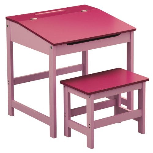 Premier Housewares Kinder Schreibtisch-Set, mit Tisch und Stuhl, 57 x 55 x 48 cm, 2-teilig Rose