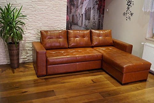 Quattro Meble Echtleder Ecksofa Mallorca Pik 245 x 170cm Sofa Couch mit Bettfunktion und Bettkasten Echt Leder Eck Couch 1