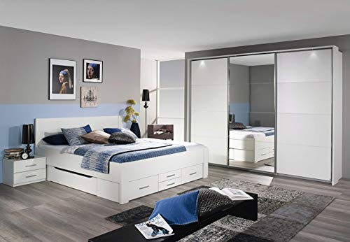 Rauch Möbel Isotta Bett mit Schubkästen in Weiß, Liegefläche 180x200cm, Gesamtmaße BxHxT 185x96x208 cm 0