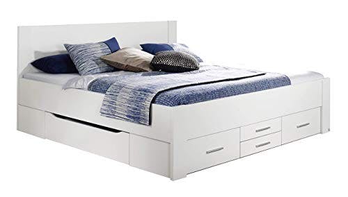 Rauch Möbel Isotta Bett mit Schubkästen in Weiß, Liegefläche 180x200cm, Gesamtmaße BxHxT 185x96x208 cm 1