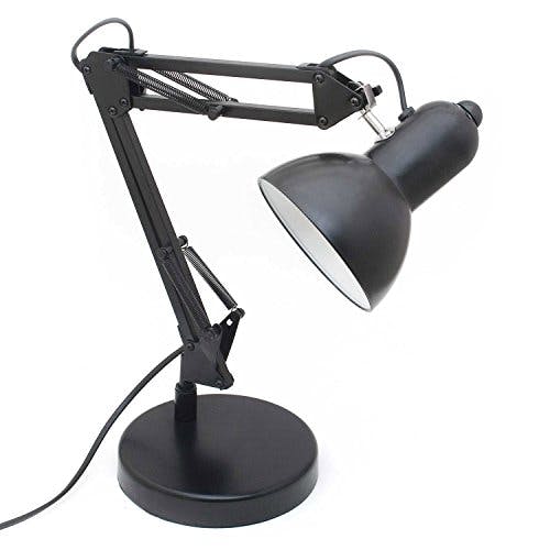 GOODS+GADGETS Retro Arbeitsplatzlampe Leselampe Schreibtischlampe Tischlampe Arbeitsplatz-leuchte Schreibtisch-Leuchte Nachttischleuchte mit Gelenk-Arm aus Metall inkl. LED Glühbirne 0