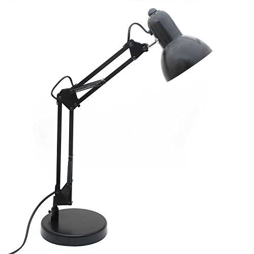 GOODS+GADGETS Retro Arbeitsplatzlampe Leselampe Schreibtischlampe Tischlampe Arbeitsplatz-leuchte Schreibtisch-Leuchte Nachttischleuchte mit Gelenk-Arm aus Metall inkl. LED Glühbirne 2
