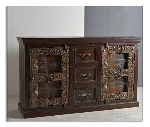 SIT-Möbel Almirah 5103-30 koloniales Sideboard, 2 Türen &amp; 3 Schubladen, recyceltes Holz, 150x45x90 cm 3