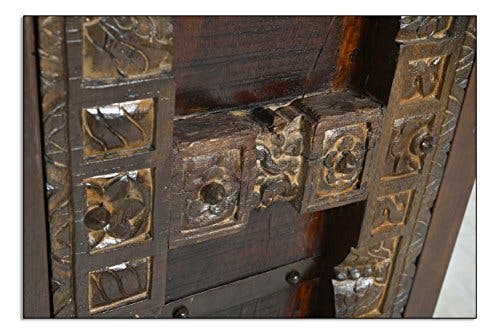 SIT-Möbel Almirah 5109-30 koloniale Kommode, 2 Türen, recyceltes Holz, Metallapplikationen, 100x45x90 cm 1